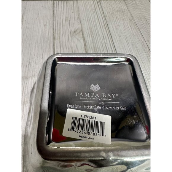 Pampa Bay Verona Square Salad Serving Bowl Medium Silver 4.5''x4.5'' - Picture 5 of 9